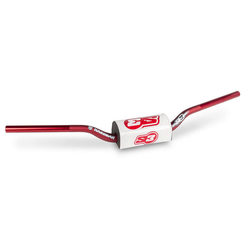 Manillar Bajo S3 + Espuma Protectora Enduro Rojo