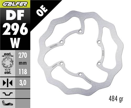 DISCO DE FRENO GALFER WAVE W DELANTERO DF296W