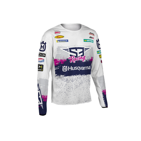 Camiseta Billy Bolt Replica Log Racing 2026 S3 Color Blanco/rosa