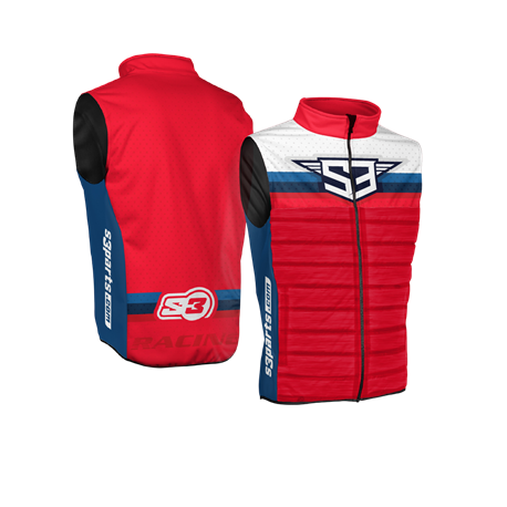 Chaleco Hibrido Racing S3 Color Rojo