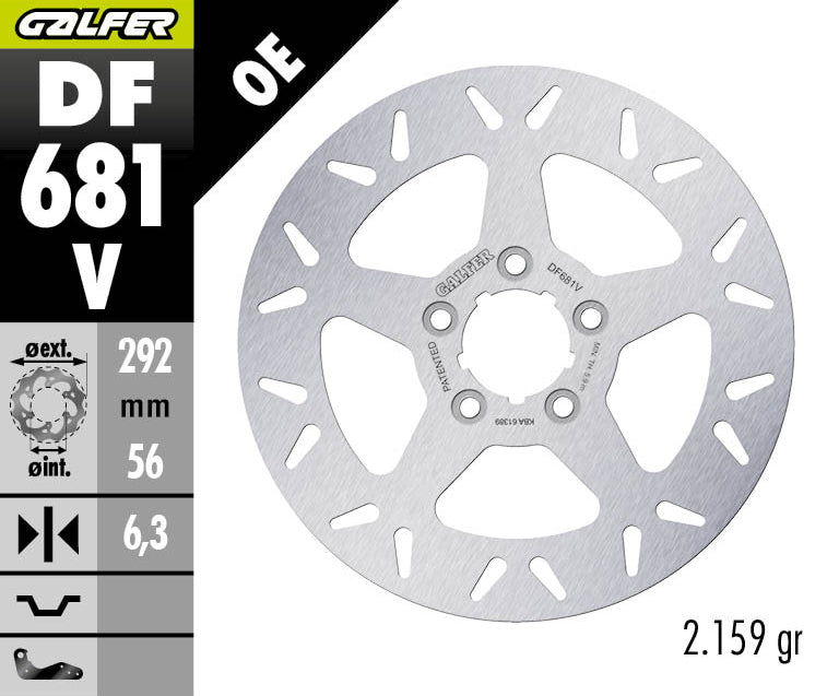 DISCO DE FRENO GALFER CIRCULAR V DF681V