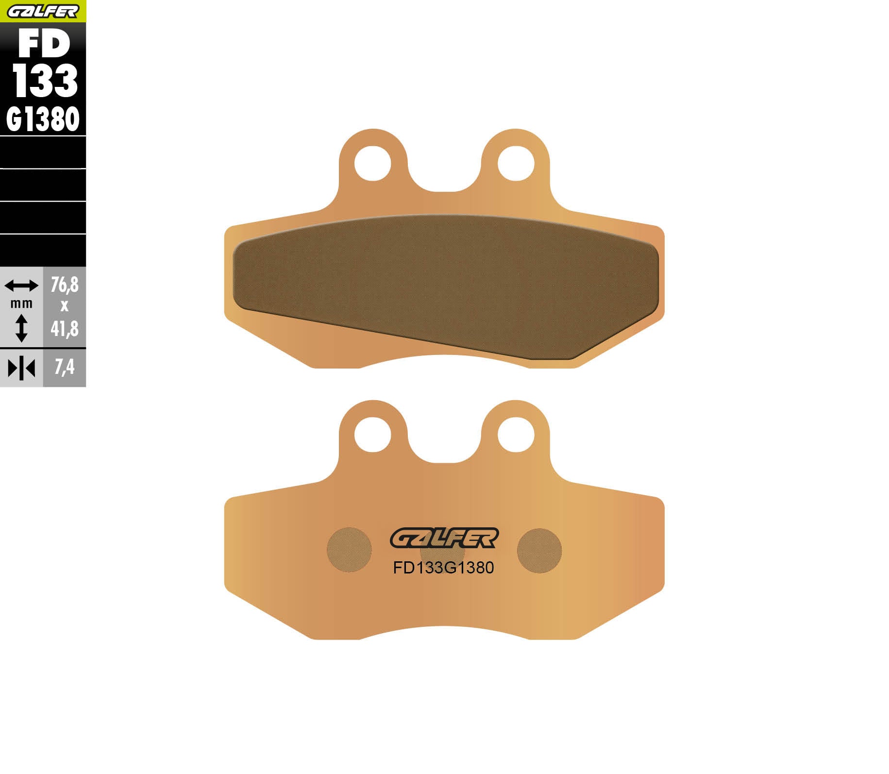 PASTILLAS DE FRENO GALFER SEMI SINTERIZADAS FD133G1380