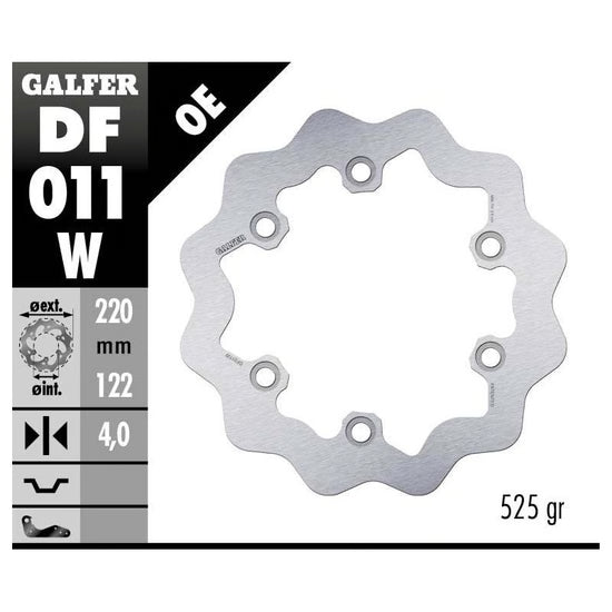 DISCO DE FRENO GALFER WAVE DF011W FIJO TRASERO