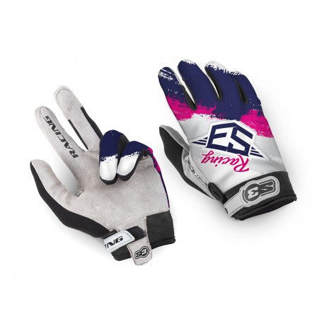 Guantes Billy Bolt Replica Racing S3 Color Blanco/rosa