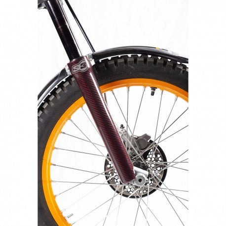 Protector Horquilla Carbono S3 Rojo Negro Moto Trial Alta Protección